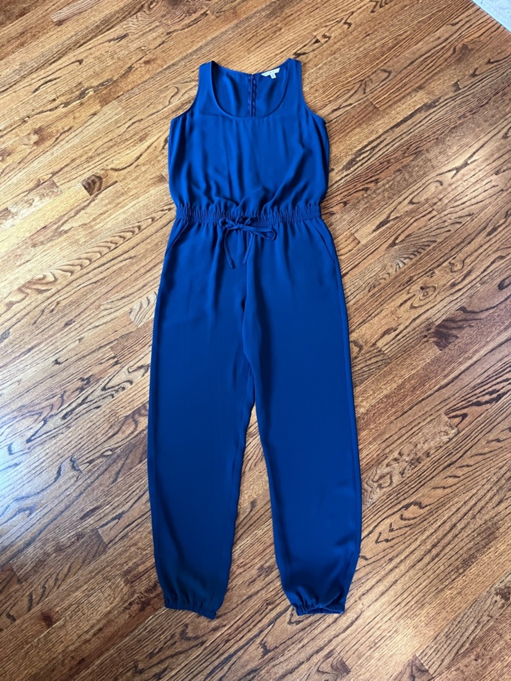 CAbi French Navy Drawstring Jumpsuit Style 303 size S - Picture 3 of 10